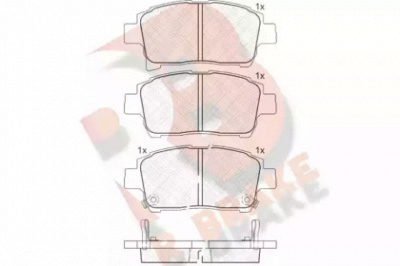 R BRAKE rb1583 -  Комплект тормозных колодок, дисковый тормоз